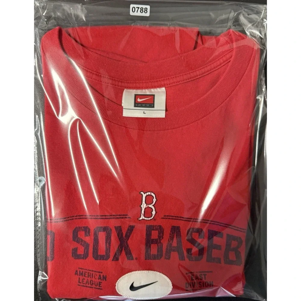 Nike Team Boston Red Sox Baseball T Shirt Mens Large Red MLB Vintage Swoosh